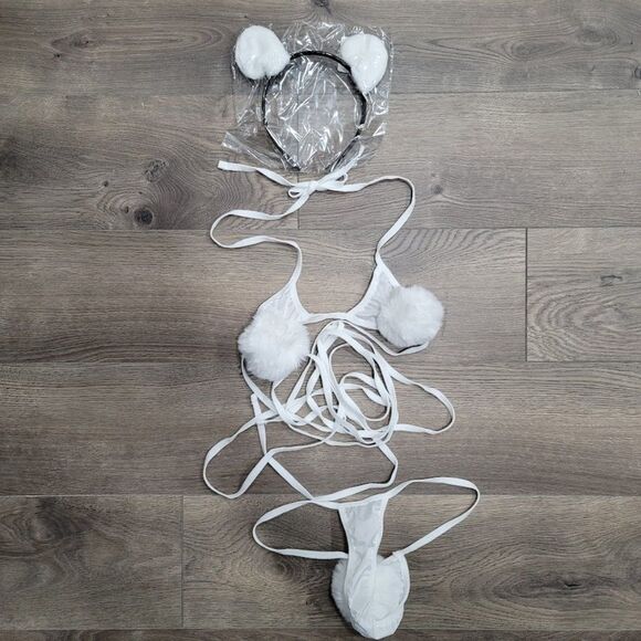 Pom-pom Animal Costume Set & Headband - Picture 3 of 7